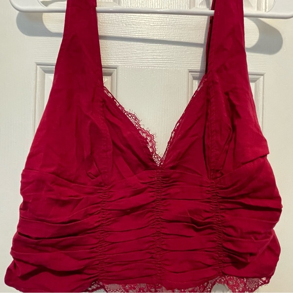 Free People Under Your Spell tank, raspberry pink color, size L - Picture 4 of 4